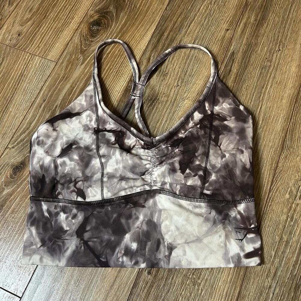 Gymshark Tie Dye Elevate Long Line Sports Bra Workout Gym Top - Small